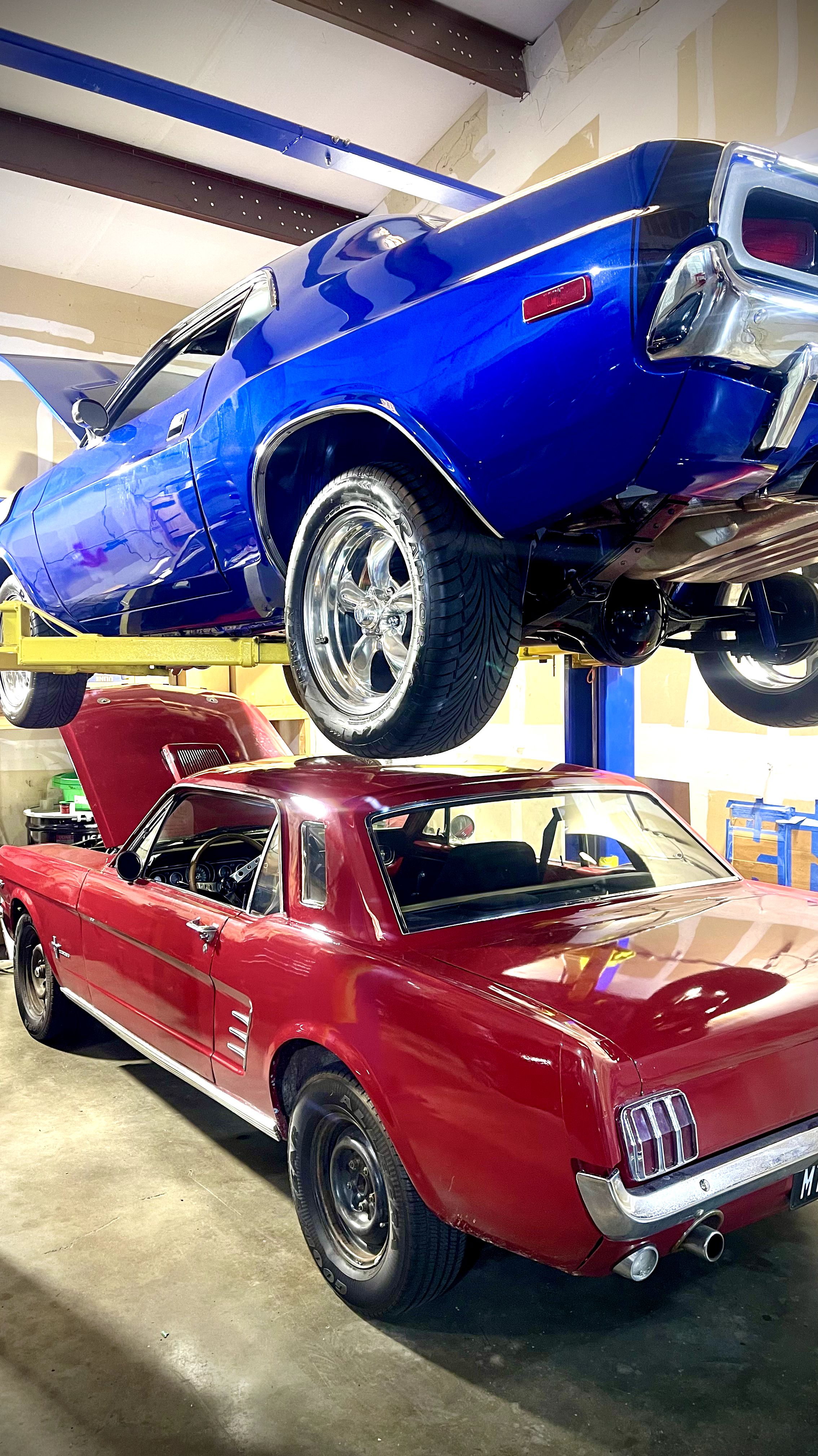Classic car restoration project photo