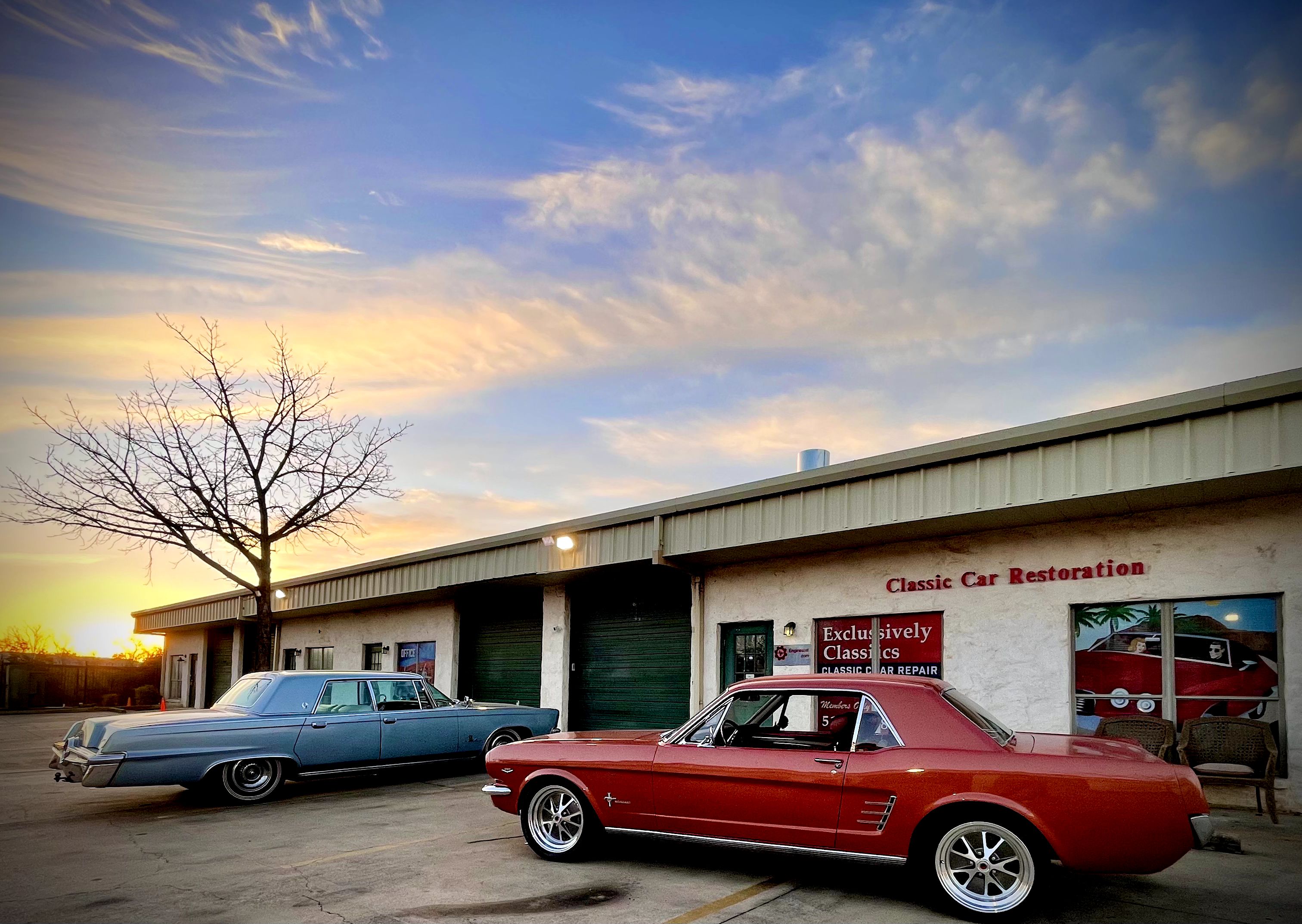 Classic car restoration project photo
