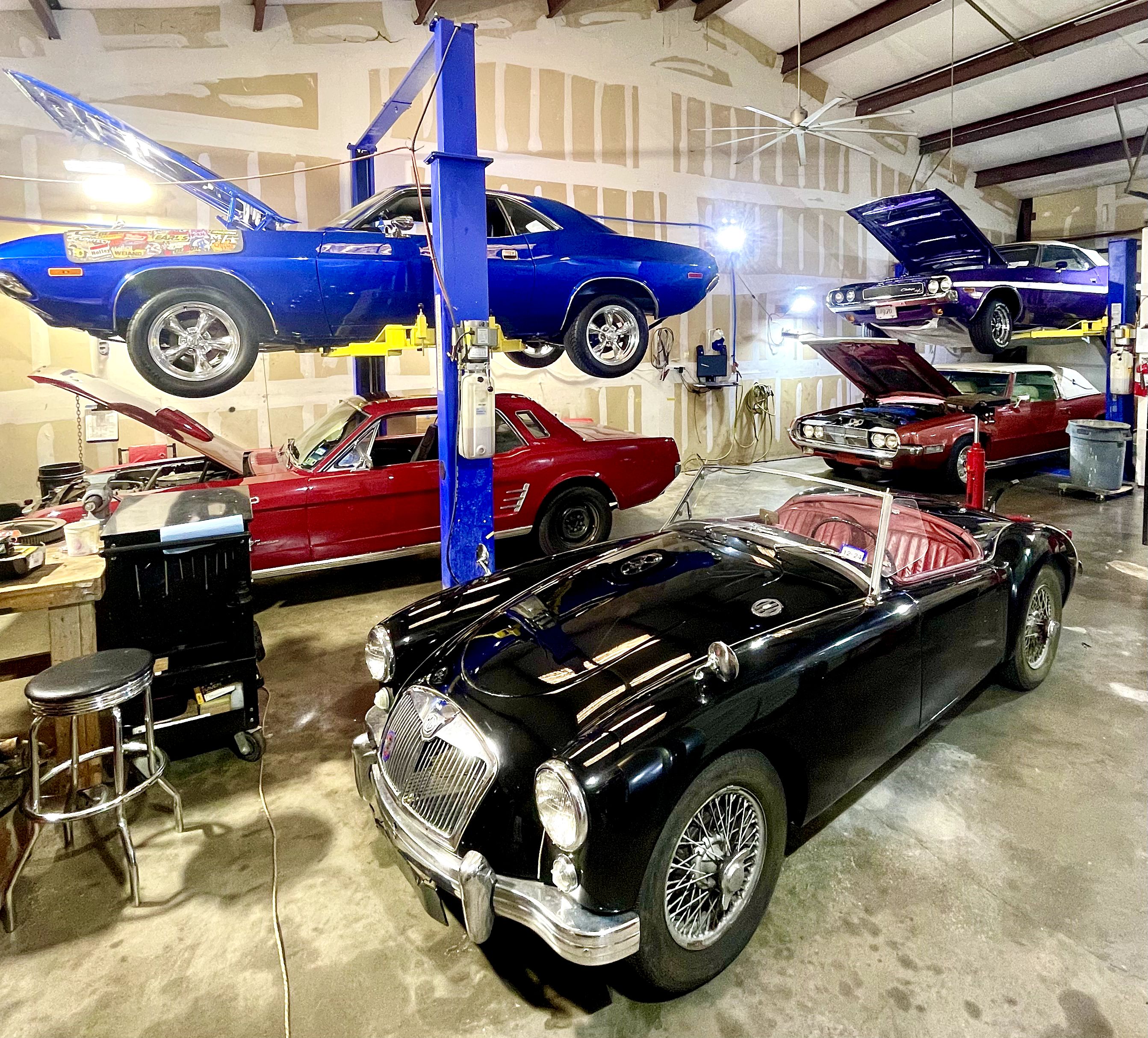 Classic car restoration project photo