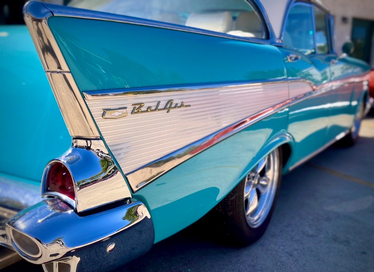 Classic car restoration project photo