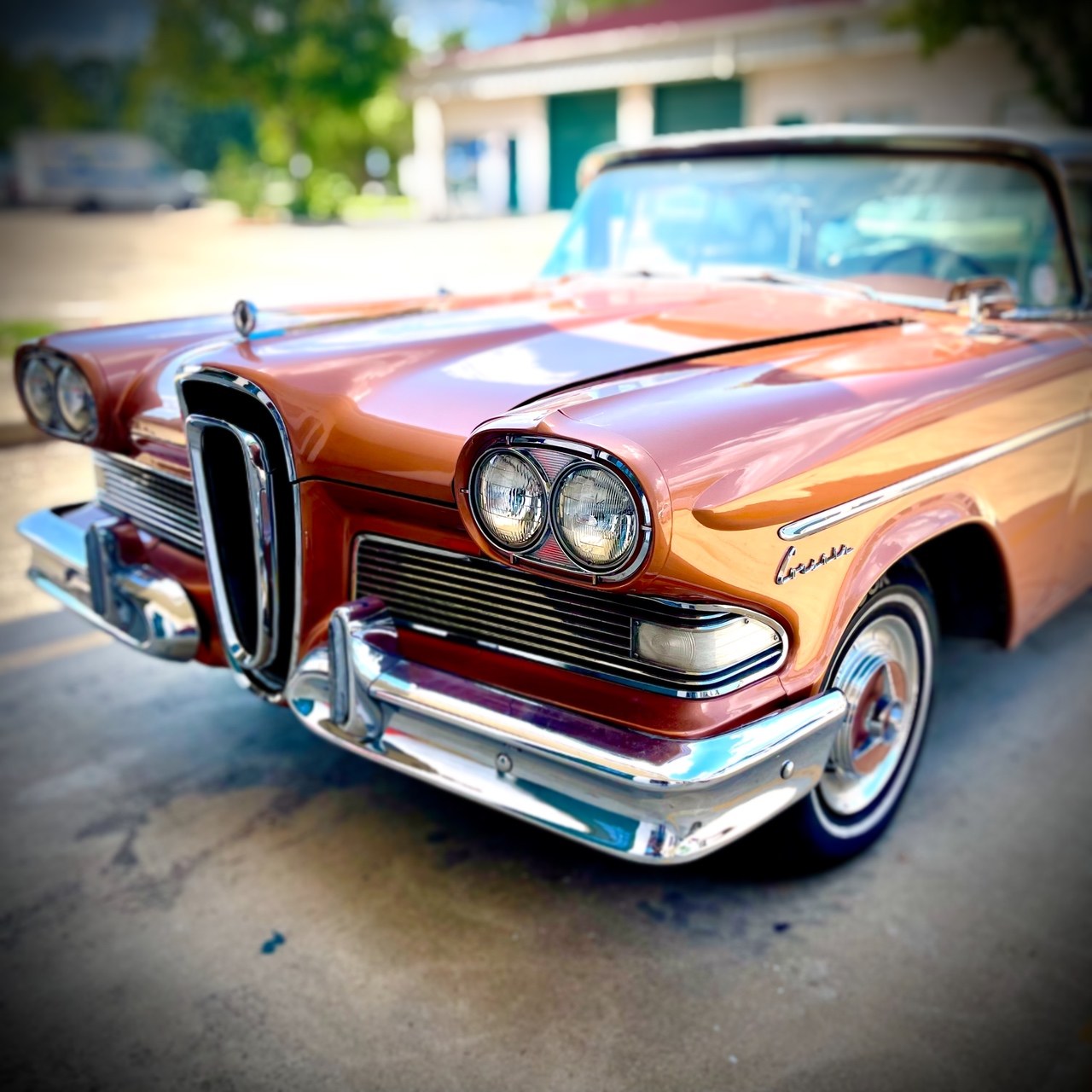Classic car restoration project photo