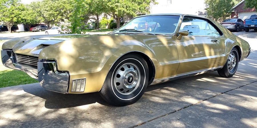 Classic car restoration project photo
